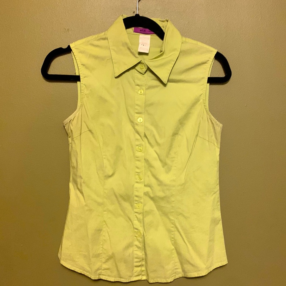 Lime Sleeveless Top